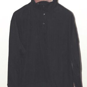 Weatherproof Lightweight Black Pullover Jacket